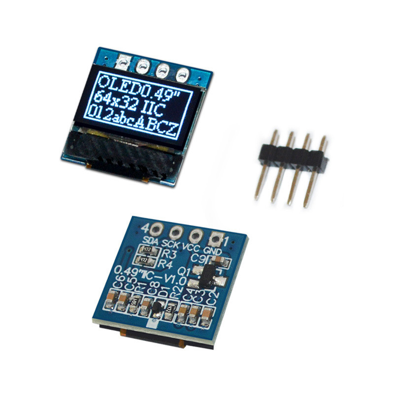 64X32 Resolution, 0.49 Inch Custom Oled Display, IIC Interface With PCBA