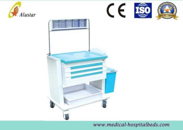 Luxury Anesthesia Medical Trolley ABS Cart Utility Container Hospital Trolley