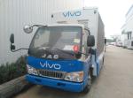 JAC P4 Digital Mobile Advertising Truck , Colorful Led Screen Truck For VIVO