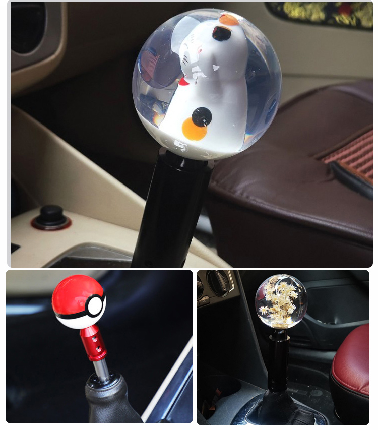 factory custom universal billiard black 8 high quality ball head car gear shift knob
