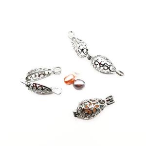 Wholesale Oyster Pearl Cage Bead Cage Essential Oil Diffuser Locket Pendant Jewelry Making from china suppliers