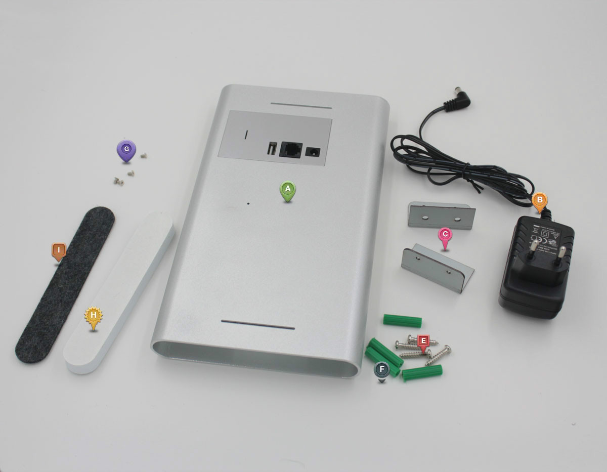 On Wall POE Aluminum Tablet