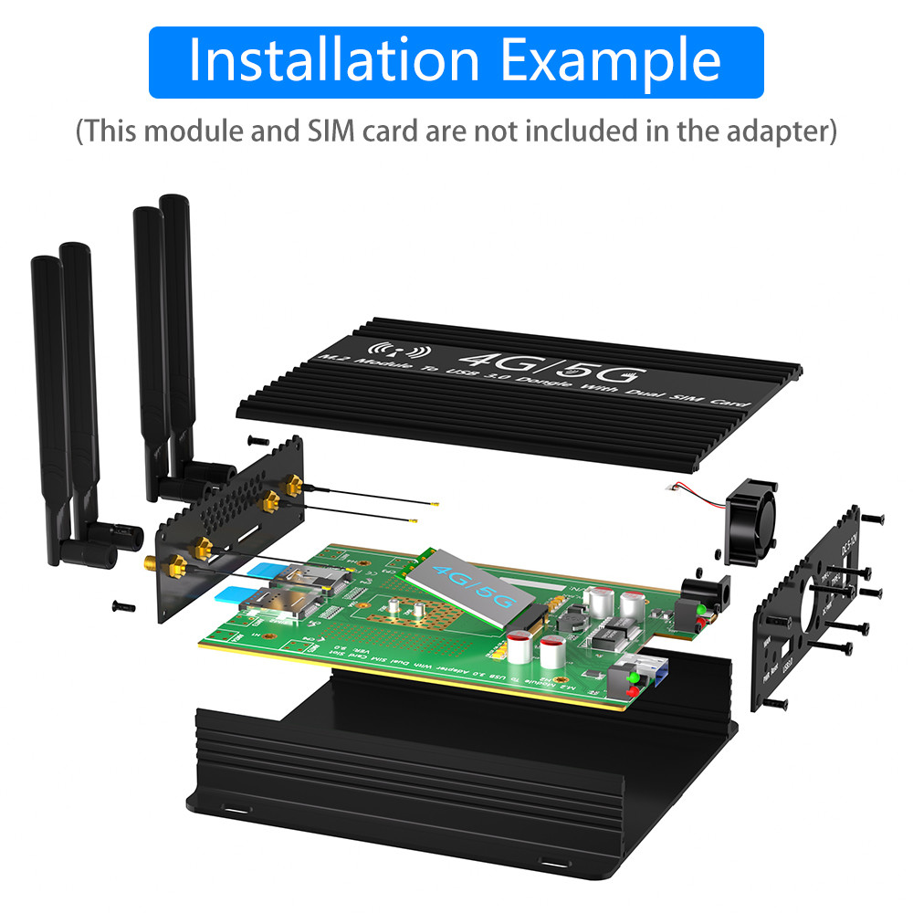 Wireless NGFF M.2 4G 5G Module To USB 3.0 Adapter Wifi Network Card For Desktop