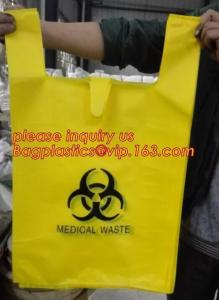 Wholesale disposable hospital medical waste garbage Biohazard bag, PE biohazard eco bag, biohazardous refuse bag, bagplastics, bag from china suppliers
