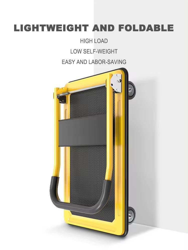 150kgs L73cm*W47cm*H98cm Platform Truck Foldable Platform Truck Push Dolly Multifunctional Heavy Duty Foldable Warehouse