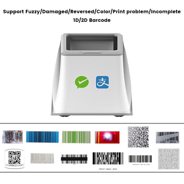 F Desktop 1D 2D Barcode Scanner and RFID NFC Box Waterproof 2D Scanning Self-service Code Reader Machine Koisk