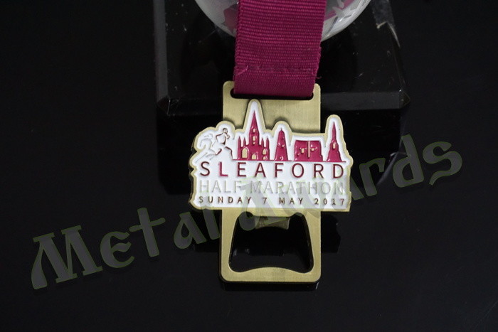 Marathon Desing Medal Bottle Opener , Novelty Beer Opener Medal For Sports Game