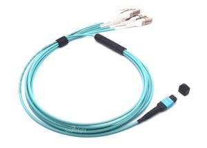 Wholesale Green Mpo Mtp To Lc Multimode Fiber Optic Cable Fanout 8f Cores 3.0mm To 2.0mm from china suppliers