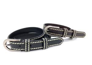Wholesale Eco - Friendly Womens Genuine Leather Belt / Slim Black Leather Belt from china suppliers