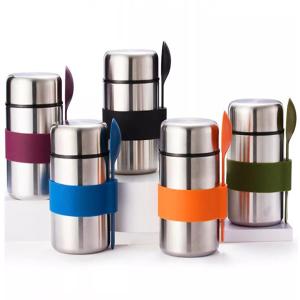 Wholesale 400ml Stainless Steel Vacuum Thermal Insulated Lunch Box Flask With Spoon from china suppliers