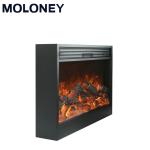 40'' 102cm Wall Insert Recessed Fireplace Fake Charcoal 750-1500W with LED