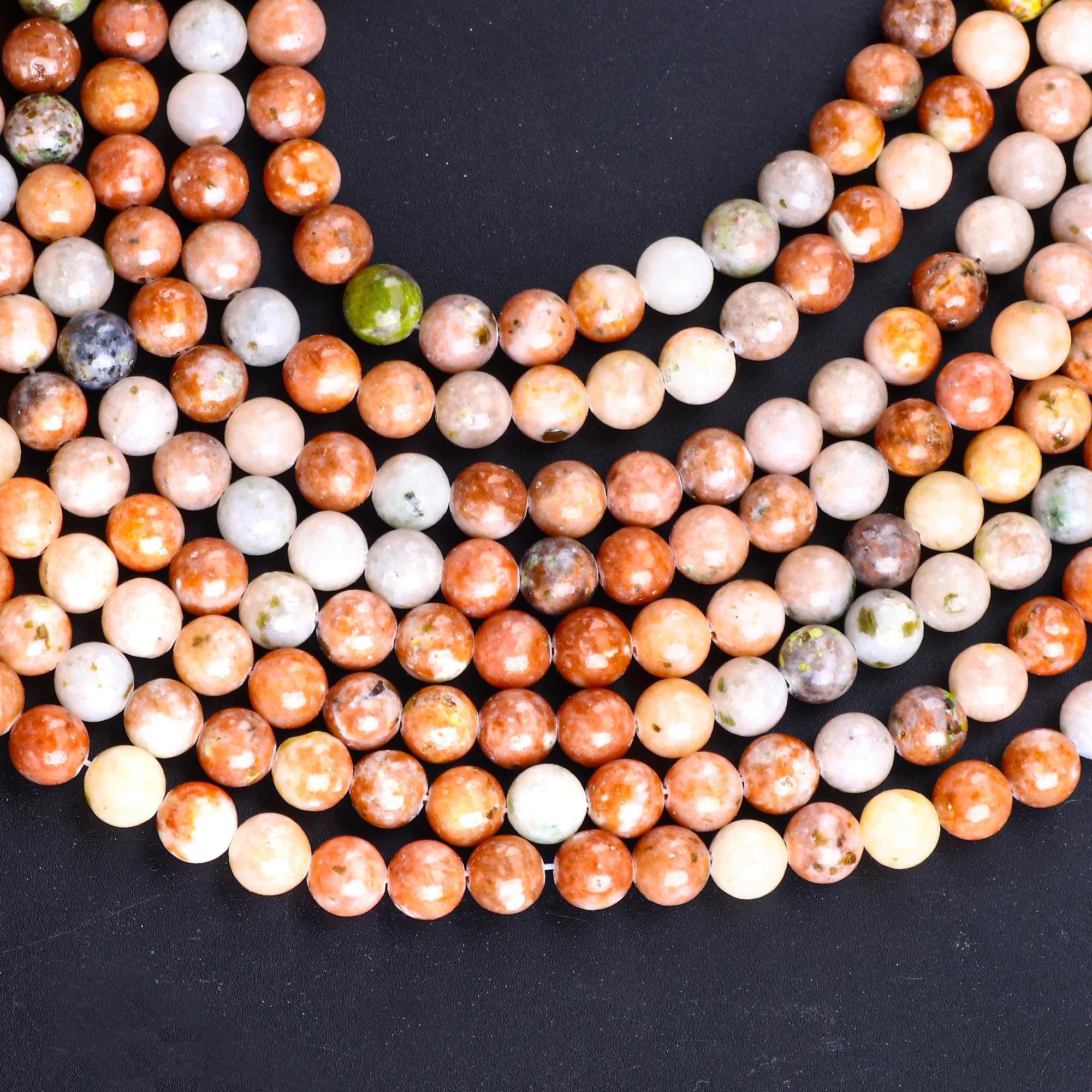 8mm Red Plum Blossom Gemstone Healing Crystal Stone Beads For Jewelry Making
