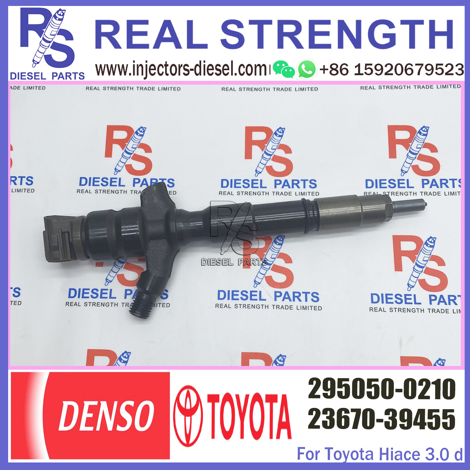 Diesel Engine Common Rail Fuel Injector 295050-0210 Fuel Injector 23670-30410 For Toyota Hilux 1KD