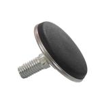 Black Sole Iron Chair Feet Replacement Non Slip 12mm / 13mm Thread Length