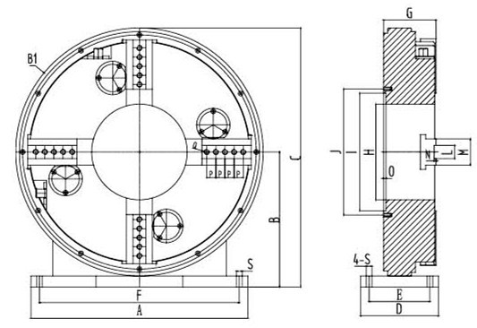 Stainless Steel Manual Laser Chuck For Laser Pipe Cutting Machine