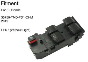 Wholesale Driver Side Honda Power Window Switch , Window Lifter Switch Front 35750-TMD-FD1 from china suppliers