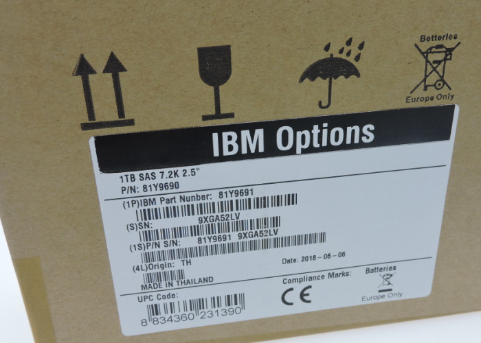 IBM Hard Disk 81Y9690 81Y9691 1T SAS 2.5 6G 7.2K 1 year warranty