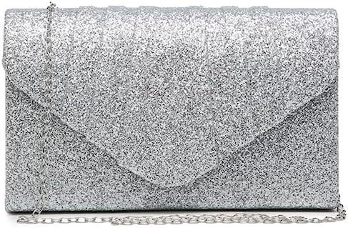 DASEIN WOMEN'S EVENING BAG PLEATED ENVELOPE CLUTCH HANDBAG WEDDING PARTY BRIDAL