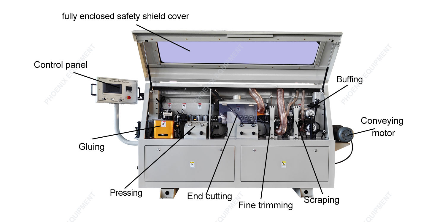 Woodworking Edge Banding Machine for Panel Furniture Cabinets 3000*750*1360mm 0.7Mpa