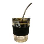 ISO14001 500ML Simple Glass Custom Drinking Cups Mug For Cappuccino Coffee