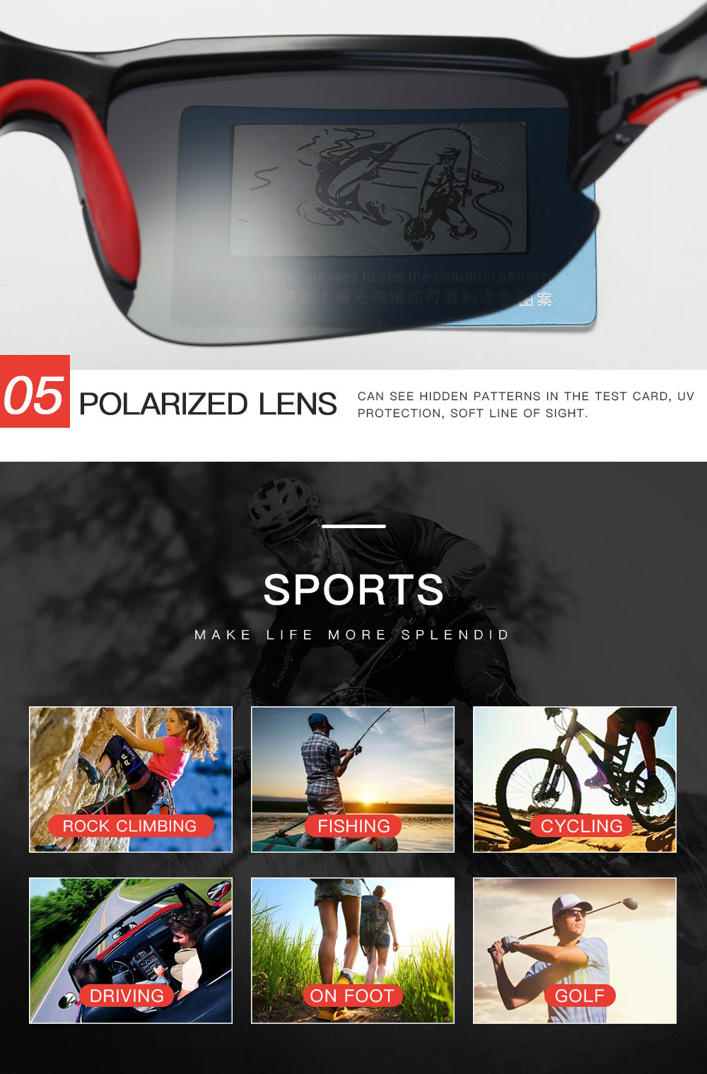BSCI Polarized Cycling Sunglasses Driving Sports Road Cycling Glasses
