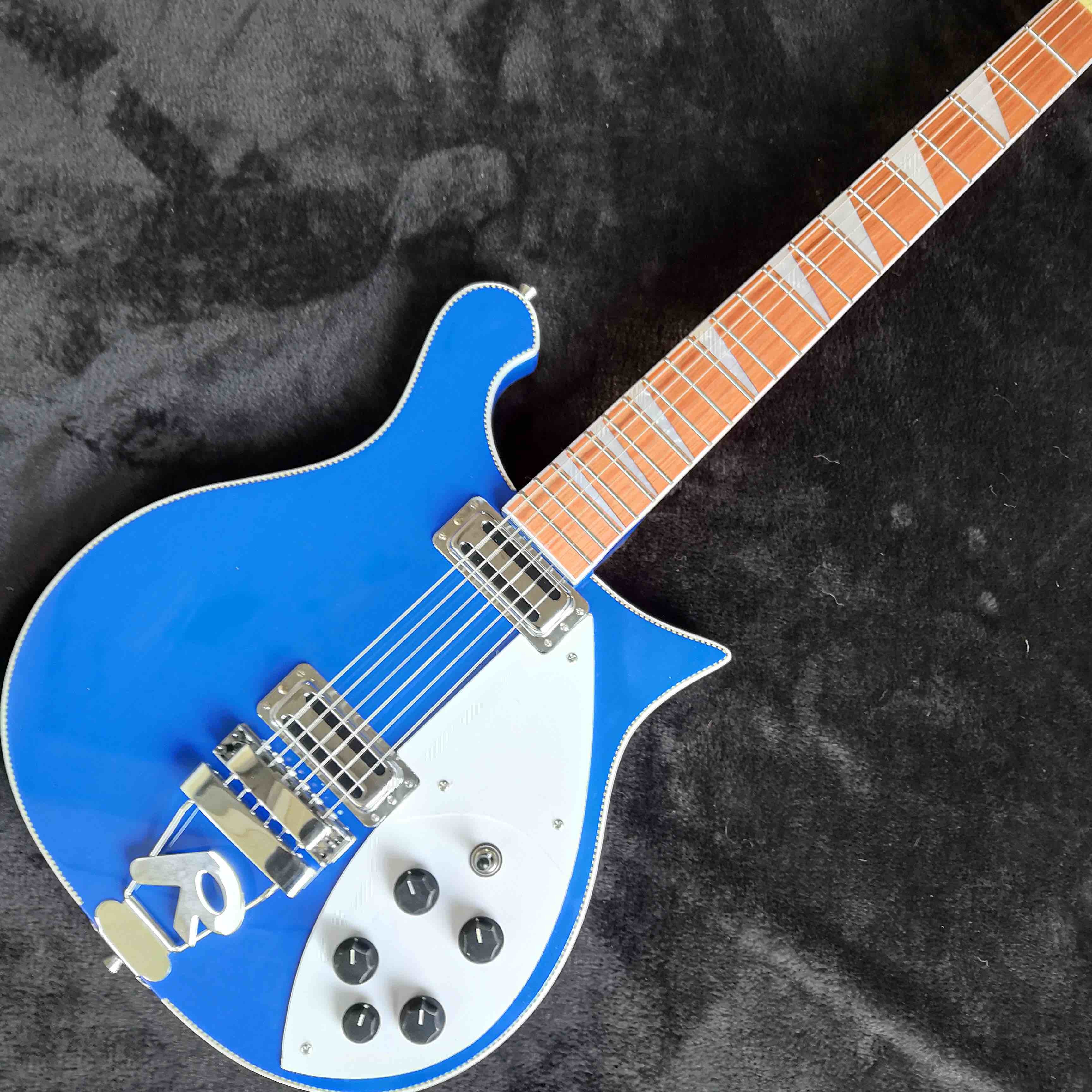Custom Rick 325 Backer 34 Inches Electric Guitar with Blue Color