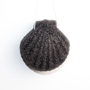 Wholesale BSCI Scallop Shape Bamboo Charcoal Face Sponge Konjac For Sensitive Skin from china suppliers
