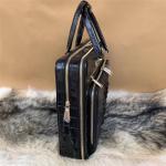 Alligator Leather Zipper Closure Businessmen Portfolio Bag Large Laptop Handbag