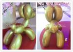 Over Size Shopping Centre Decorations Gold Color Fiberglass Balloon Dog
