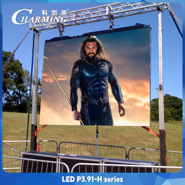 500X500mm P3.91 Outdoor LED Rental Panel Front Maintenance Cureved And Right