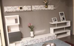 Wholesale Expandable Solid Wood TV Console Furniture / Hard Wooden Gray Corner TV Stand from china suppliers