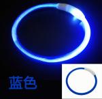 Night Leather Dog Collars Rechargeable Waterproof Night Glow Dog Collar