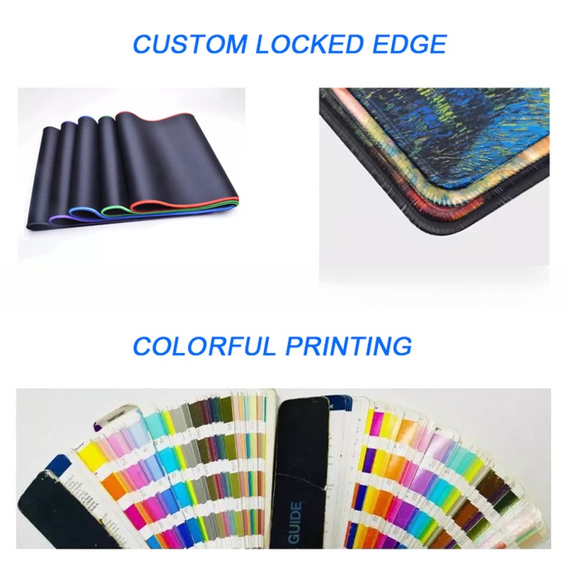 Large Extended Waterproof Keyboard Mat Non-Slip Gaming Mouse Pad with Stitched Edges