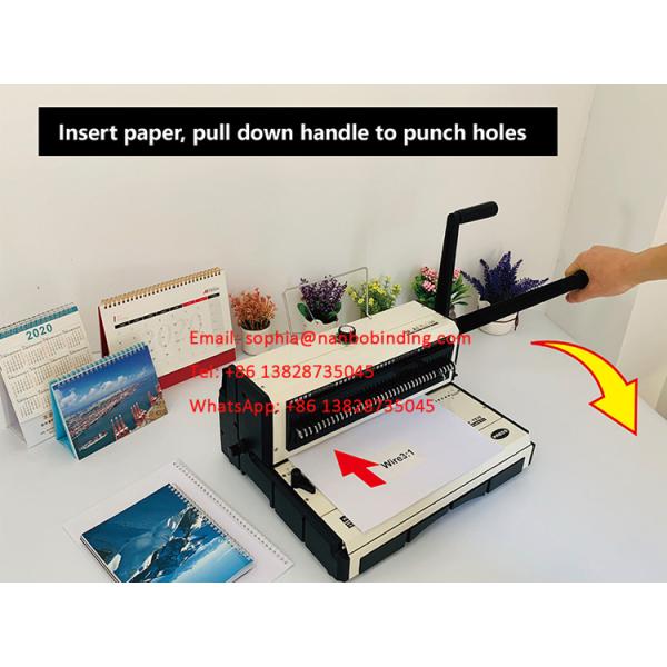 8.47mm Pitch Steel Wire Binding Machine For LTR Paper