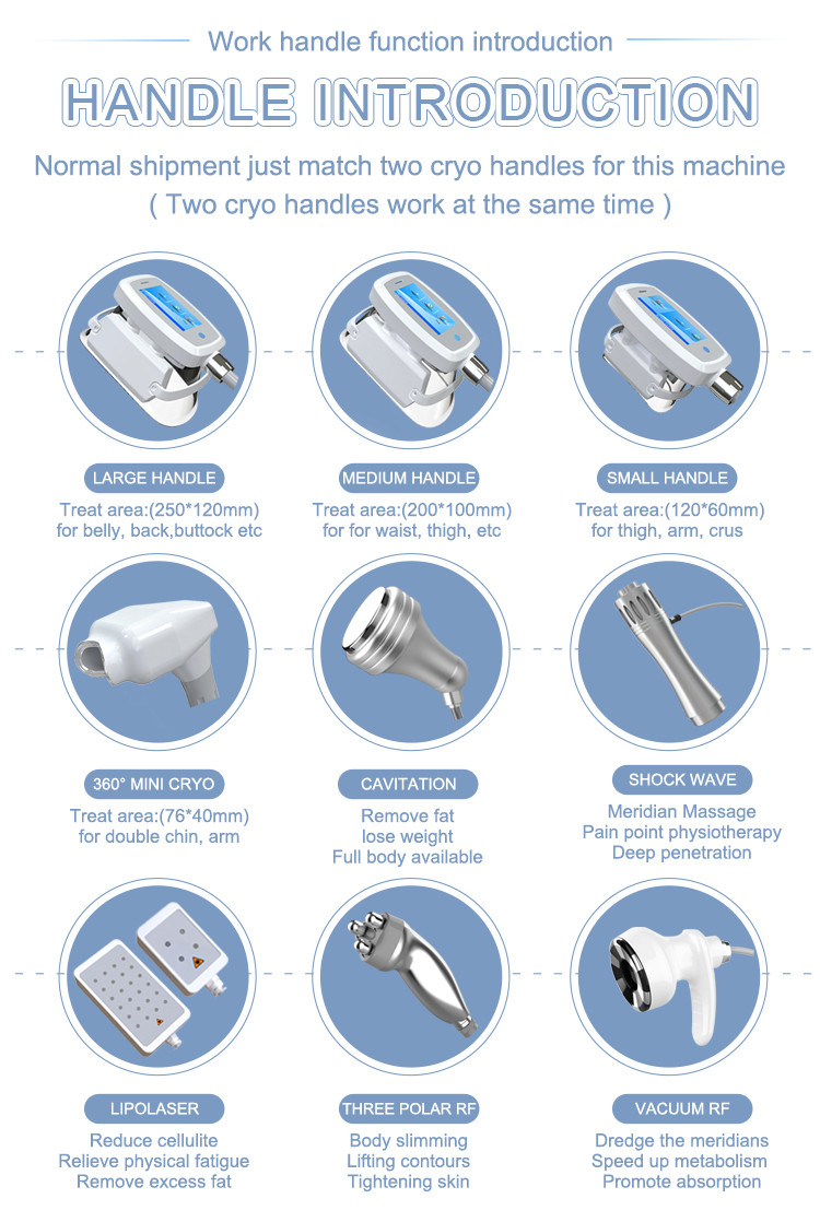 9 In 1 40k Ultrasonic Cavitation 660nm-980nm Cryolipolysis Slimming Machine