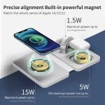 3 in 1 Wireless Charger Station for Mobile Phone , Foldable 15W Magnetic Charger