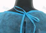 Blue PP Long Sleeve Hospital Disposable Isolation Gowns Anti Dust For Lab /