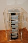 Rotating Jewelry Acrylic Display Case , Plexiglass Lucite Acrylic Tower Showcase