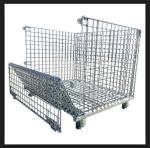 Silvery Metal Mesh Storage Containers , Q235 Steel Heavy Duty Storage Cages