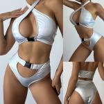 2 Piece High Waisted Bathing Suits Luxury Metal Two Piece Bathing Suits Sexy