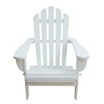 White Soild Wooden Outdoor Furniture Beach Lounge Chairs For Balcony Lights