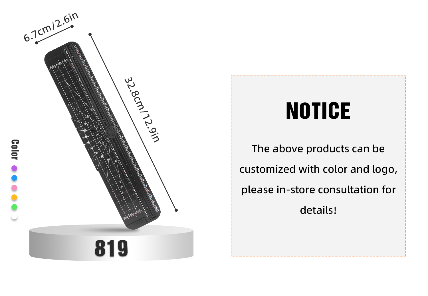 Mini Paper Cutter with Good Cutting Thickness 10 Sheets of 80g Printing Paper Plastic