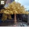 Buy cheap UVG 4m tall living gold banyan leaves artificial trees for outdoors GRE056 from wholesalers