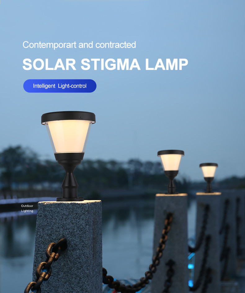 Outdoor Solar Fence Main Gate Pillar 3.2V LED Post Lights Garden Decor