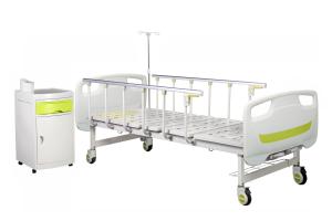Wholesale Two Functions Detachable ABS Head &amp;Foot board Medical Bed Manual Hospital Bed Hospital Patient Bed from china suppliers