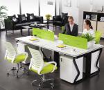 Acid Pickling Surface Steel Office Furniture 4 Work Station Partition Desk