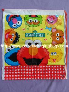 Wholesale Kids Cute Plastic Drawstring Backpack With Sesame Street Cartoons from china suppliers