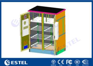 China Two Bay Outdoor Base Station Cabinet High Strength Air Conditioner Cooling Anti Theft Design on sale
