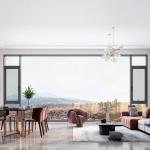 Thermal Break Aluminum Soundproof Windows With Stainless Steel Screen