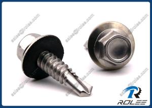 Wholesale 410 Stainless Hex Washer Head Self-drilling Roofing Screw w/ EPDM Sealing Washer from china suppliers